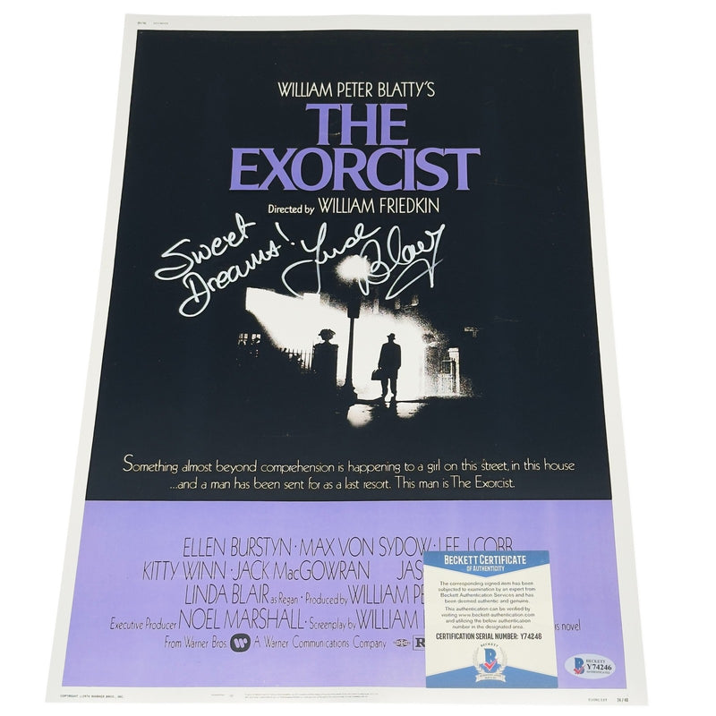 Linda Blair Signed 12x18 Photo THe Exorcist Beckett Authentic Autograph!