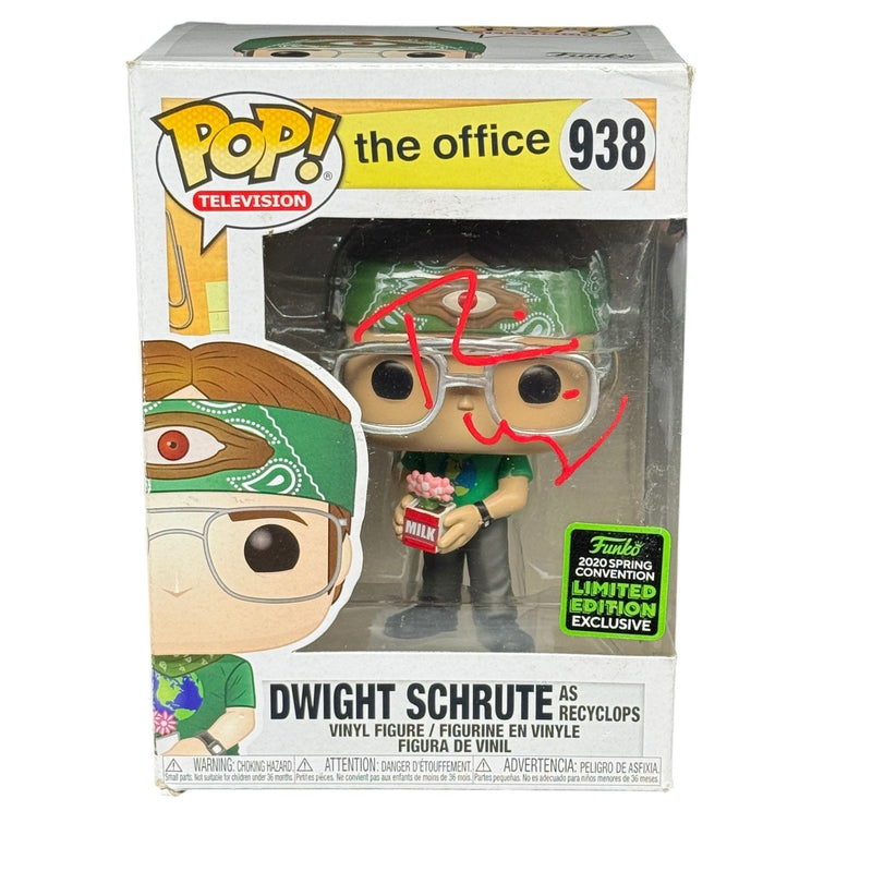 Rainn Wilson Signed Dwight Schrute Funko Pop 938 Office Autograph Beckett COA