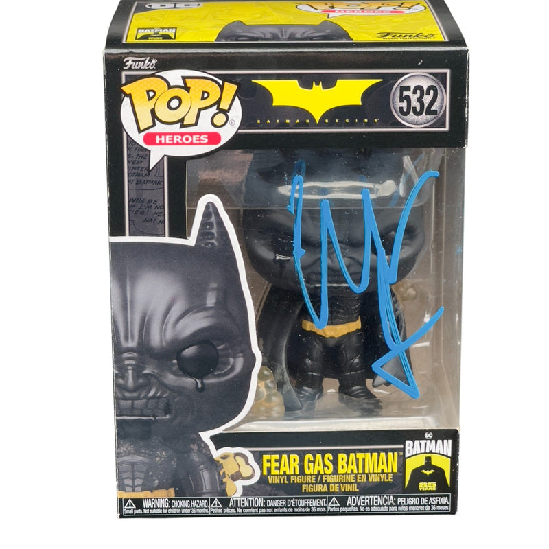 Christian Bale Signed Fear Gas Batman Funko Pop 532 Autograph Beckett Authentic