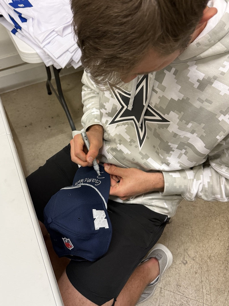 Brandon Aubrey Signed Auto Game Worn 2024 Cowboys Hat Beckett BAS COA #1