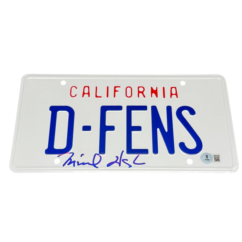 Michael Douglas Signed License Plate D-FENS Falling Down Autograph Beckett BAS