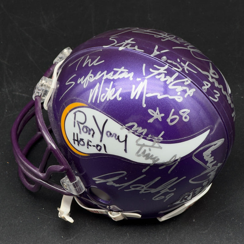 Minnesota Vikings Legend Signed Autograph NFL Mini Helmet Carl Eller Jared Allen