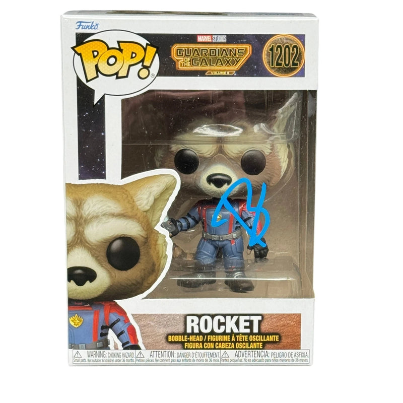 Bradley Cooper Signed Rocket Funko Pop 1202 Autograph Guardians Beckett COA
