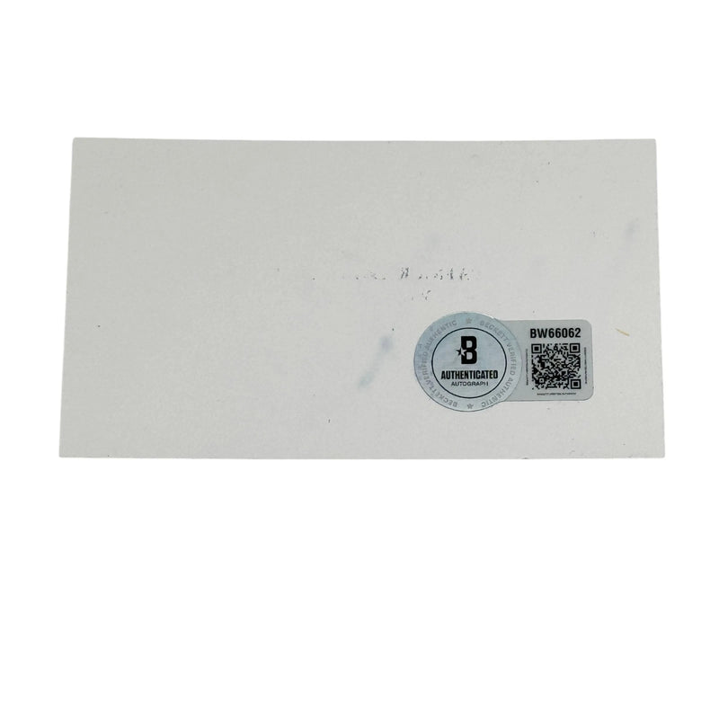 Christian Bale Signed American Psycho Business Card Autograph Beckett Authentic