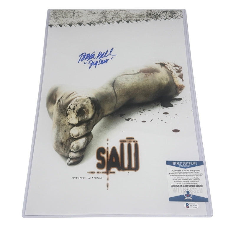 Tobin Bell Signed 12x18 Photo SAW Horror Jigsaw Beckett Authentic Autograph