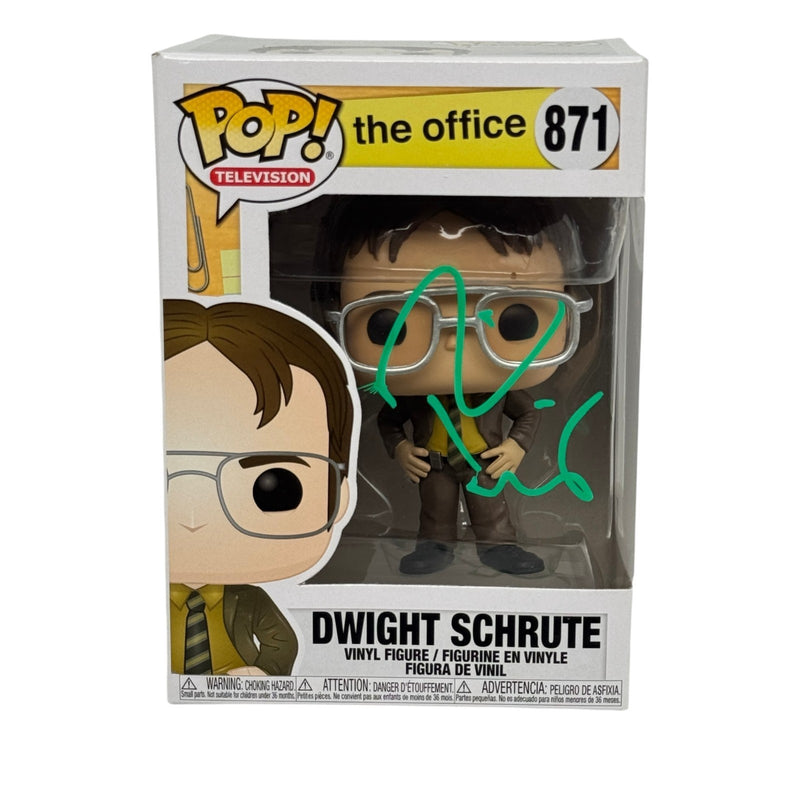 Rainn Wilson Signed Dwight Schrute Funko Pop 871 Office Autograph Beckett COA