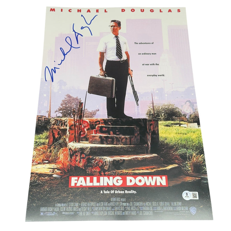 Michael Douglas Signed 12x18 Photo Falling Down Beckett Authentic Autograph!!