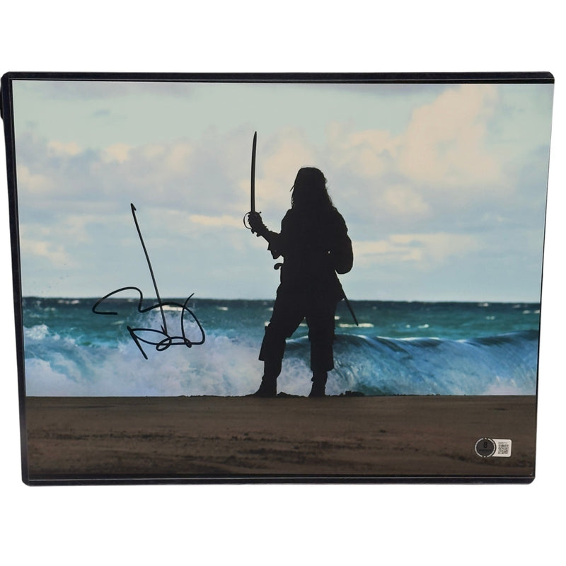 Johnny Depp Signed Pirates of the Caribbean 11x14 Photo Autograph Beckett BAS!