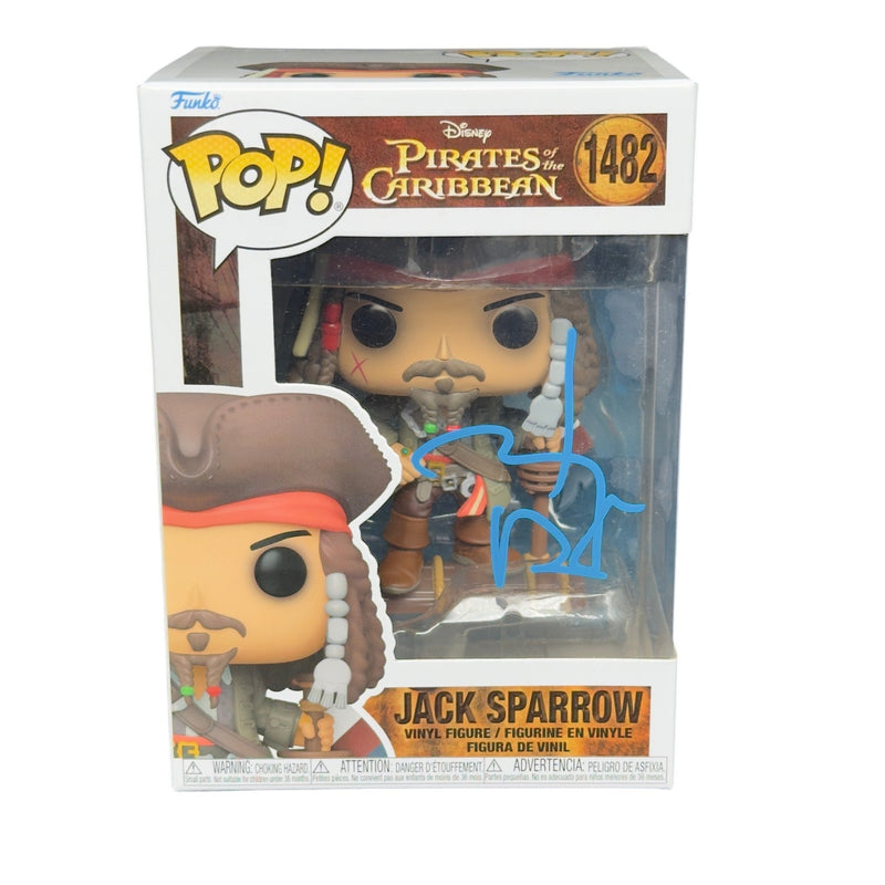 Johnny Depp Signed Jack Sparrow 1482 Funko POP Pirates Caribbean Beckett BAS