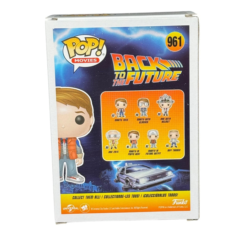 Michael J Fox Signed Marty In Puffy Vest Funko Pop 961 BTTF Beckett Autograph