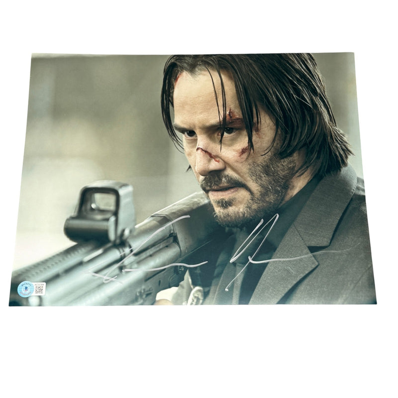 Keanu Reeves Signed John Wick 11x14 Photo Beckett Hologram Authentic Autograph!