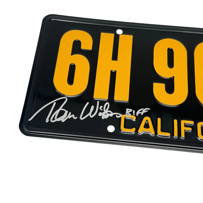 Tom Wilson Signed Biff Tannen Back to the Future License Plate Beckett Autograph