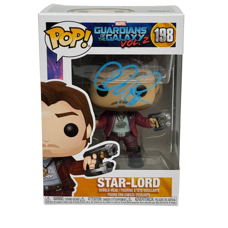 Chris Pratt Signed Marvel Star-Lord Funko Pop 198 Beckett Authentic Autograph!!
