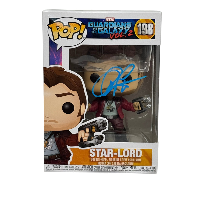 Chris Pratt Signed Marvel Star-Lord Funko Pop 198 Beckett Authentic Autograph.