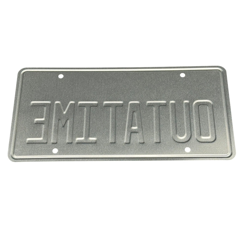 Michael J Fox Signed OUTATIME License Plate Back to the Future Beckett COA!
