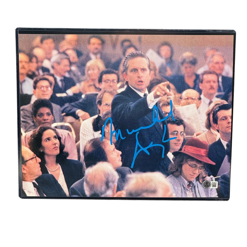 Michael Douglas Signed Gordon Gekko11x14 Photo Autographed Wall Street Beckett!!