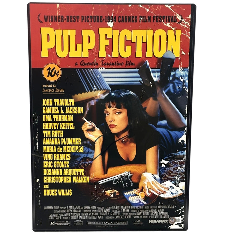 Quentin Tarantino Signed Pulp Fiction, 12x18 Photo Autographed Beckett COA