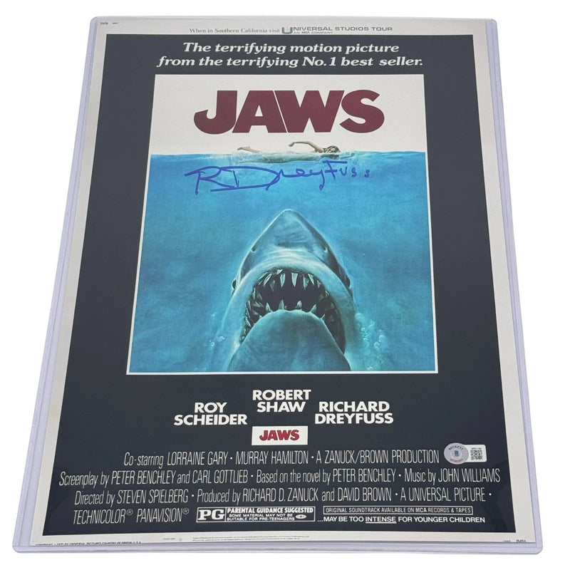 Richard Dreyfuss Signed Jaws 12x18 Movie Poster Photo Autographed Beckett COA!