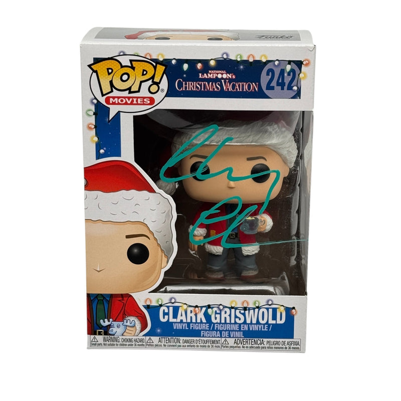Chevy Chase Signed Clark Griswold Christmas Vacation Funko Pop 242 Beckett BAS