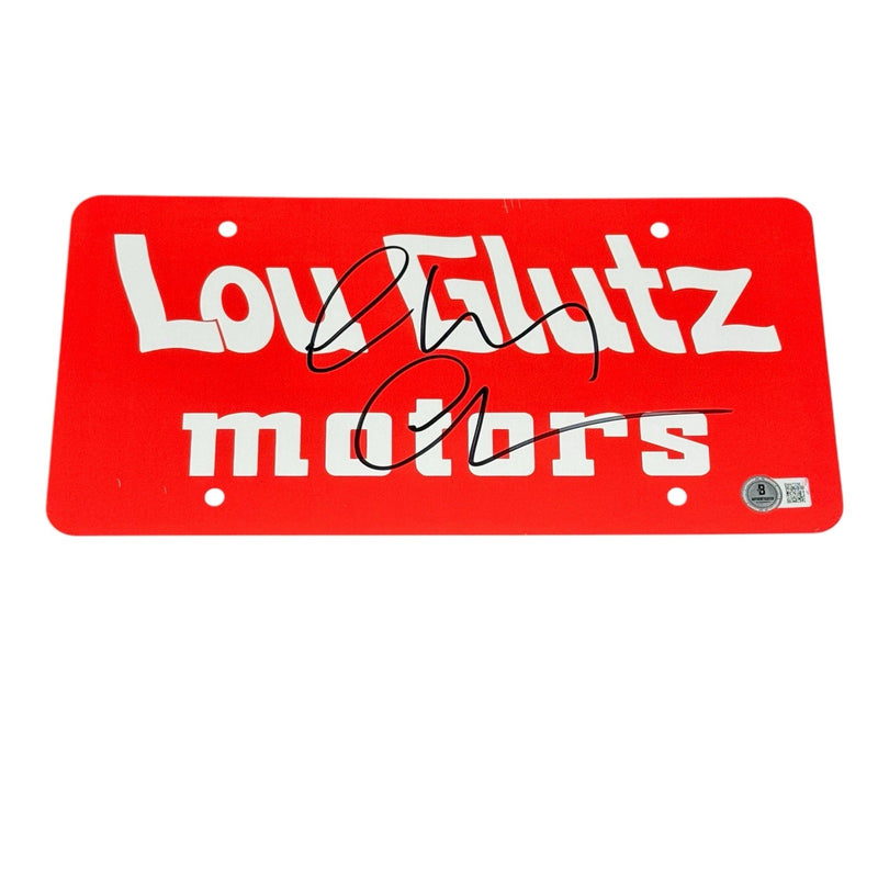 Chevy Chase Signed Lou Glutz Motor License Plate Vacation Autograph Beckett BAS