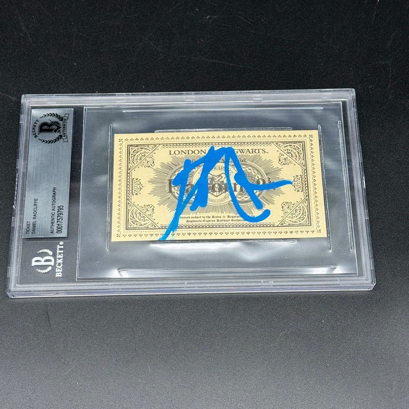 Daniel Radcliffe Signed Harry Potter Train Ticket Autograph Beckett Slabbed!