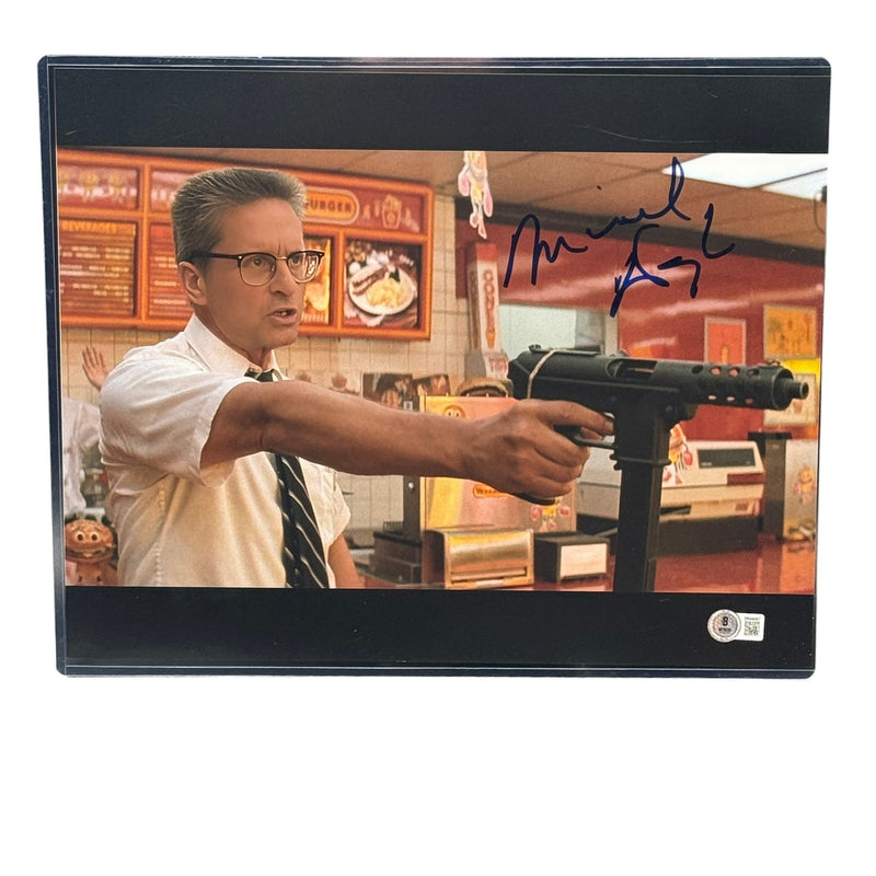 Michael Douglas Signed 11x14 Photo Falling Down Beckett Authentic Autograph!