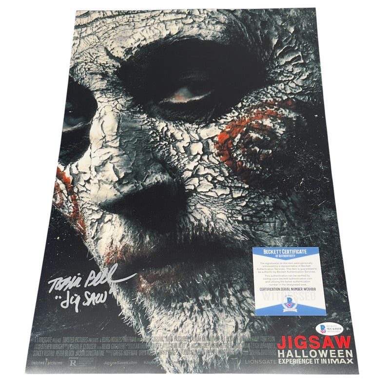 Tobin Bell Signed 12x18 Photo SAW Horror Jigsaw Beckett Authentic Autograph!