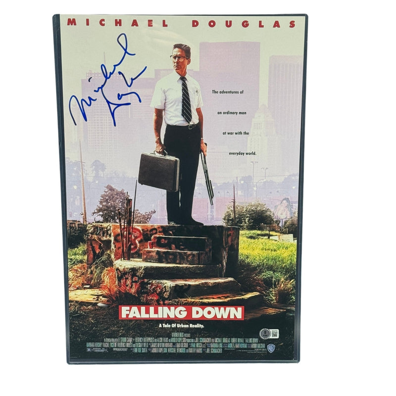Michael Douglas Signed 12x18 Photo Falling Down Beckett Authentic Autograph!!