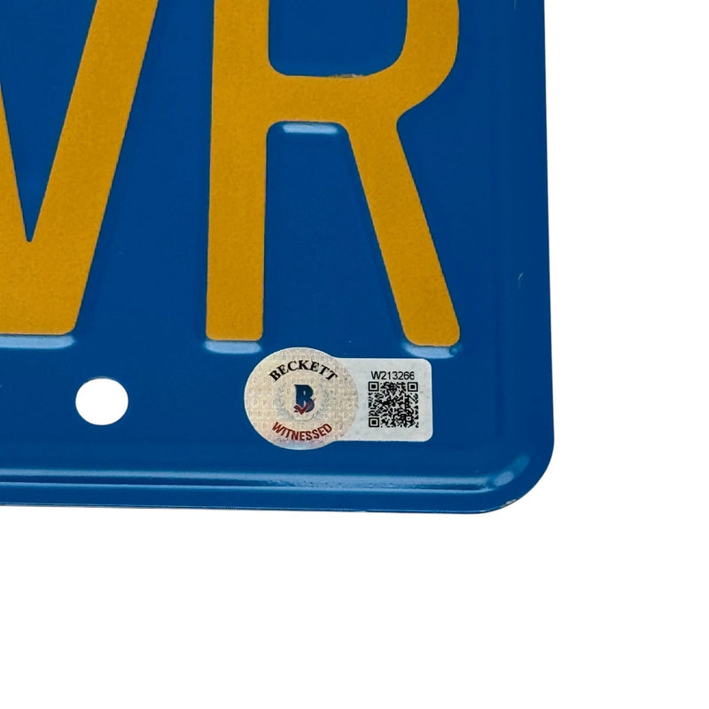 Cheech Marin & Tommy Chong Signed MUF DVR License Plate Autograph Beckett COA
