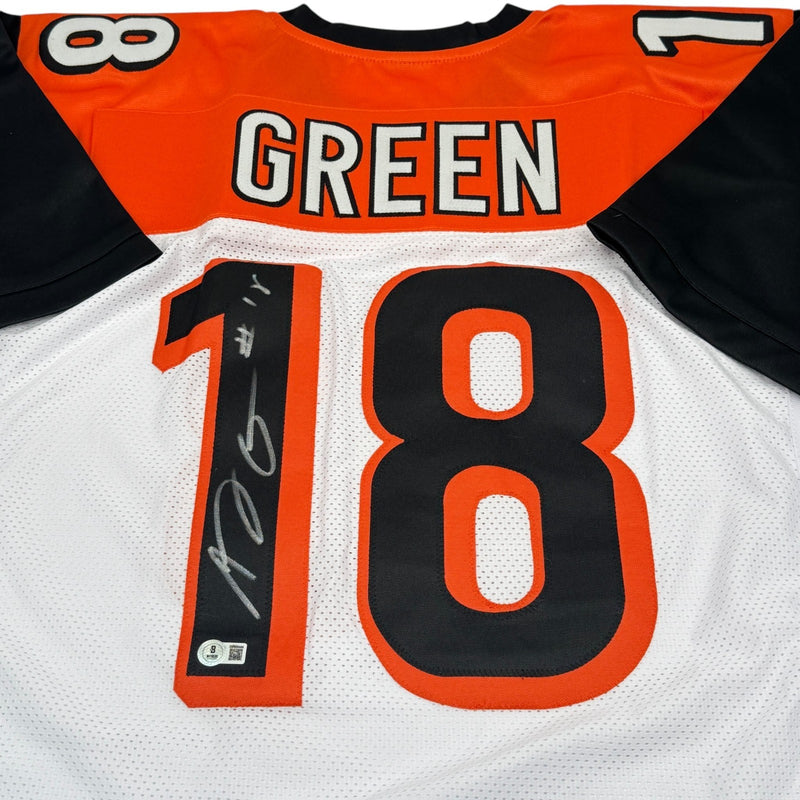 AJ Green Signed Cincinnati Bengals Custom NFL Jersey Beckett Authentic Autograph