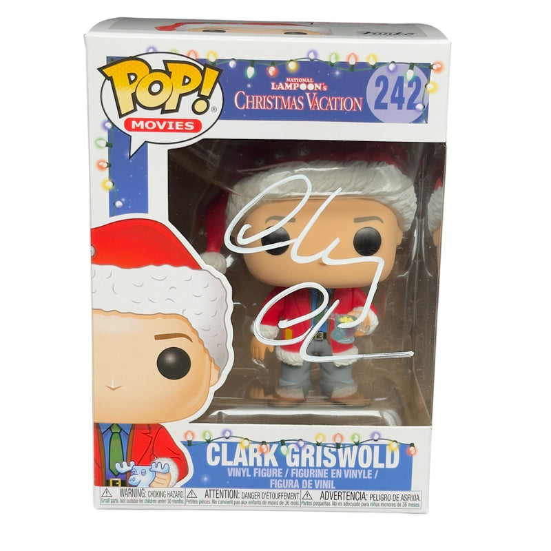 Chevy Chase Signed Clark Griswold Christmas Vacation Funko Pop 242 Beckett COA!!