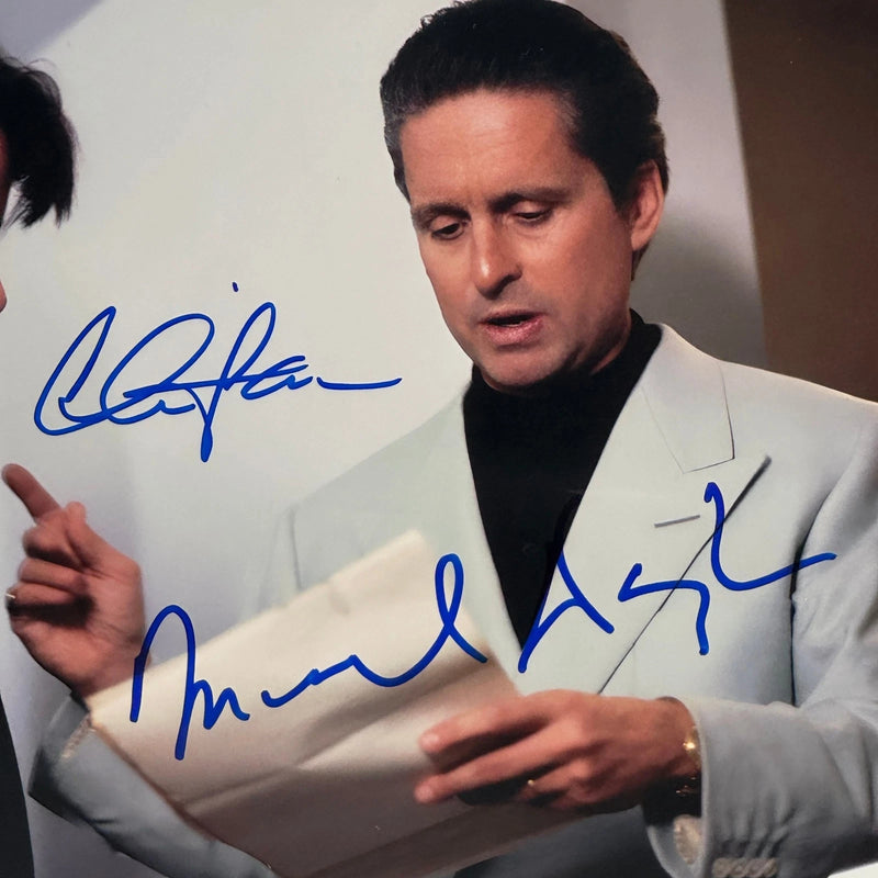 Michael Douglas, Charlie Sheen Signed 11x14 Wall Street Photo Autograph Beckett