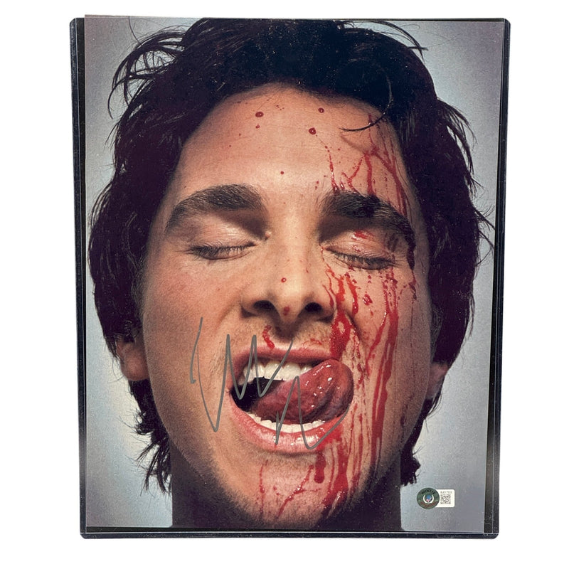 Christian Bale Signed 11x14 Photo American Psycho Autograph Beckett Authentic!