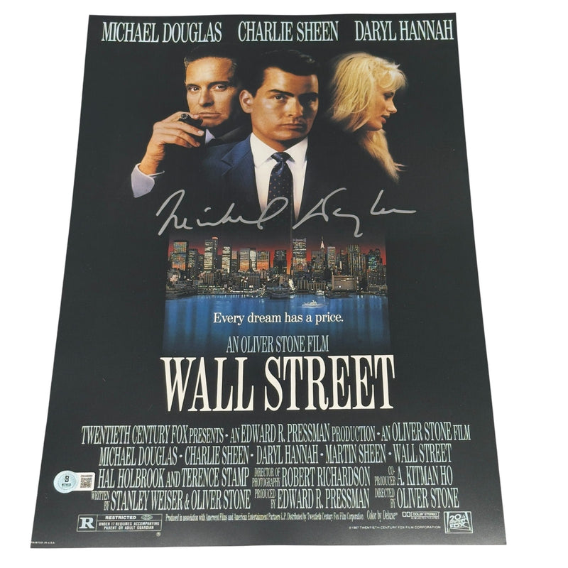 Michael Douglas Signed 12x18 Photo Wall Street Beckett Authentic Autograph!!