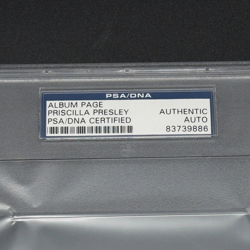 Priscilla Presley Signed Index Card Elvis Slabbed PSA/DNA Authentic Autograph
