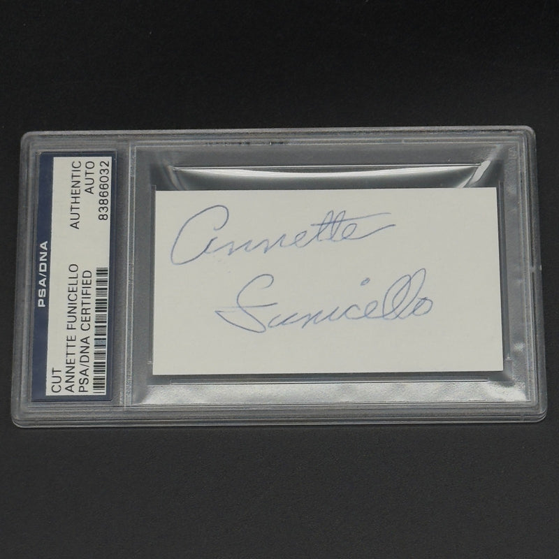 Annette Funicello Signed Index Card Actress Slabbed PSA/DNA Authentic Autograph
