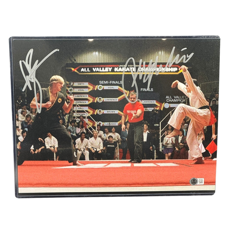 Ralph Macchio & William Billy Zabka Signed 11x14 Karate Kid Photo Beckett BAS
