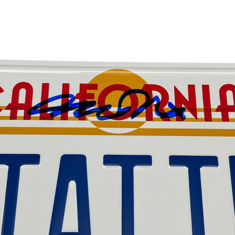 Michael J Fox Signed OUTATIME License Plate Back to the Future Beckett COA!