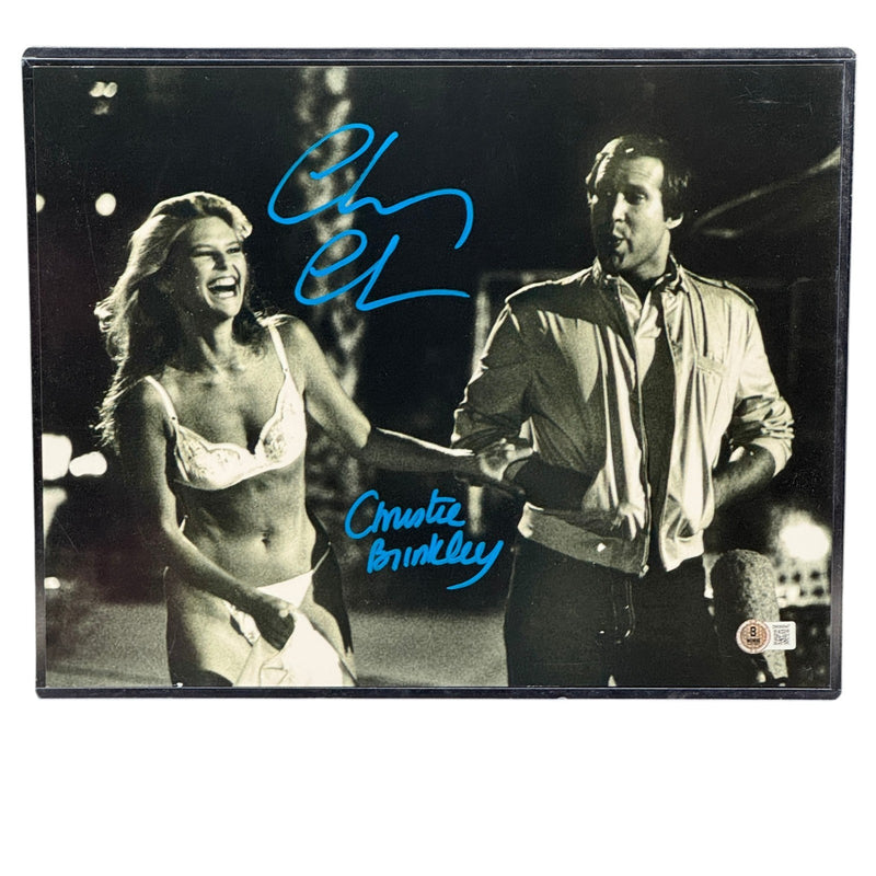 Chevy Chase & Christie Brinkley 11x14 Vacation Photo Autograph Beckett Authentic
