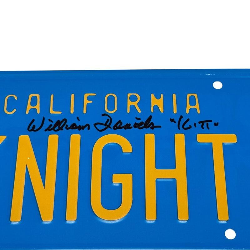 William Daniels Signed Knight Rider KITT License Plate Autograph Beckett BAS