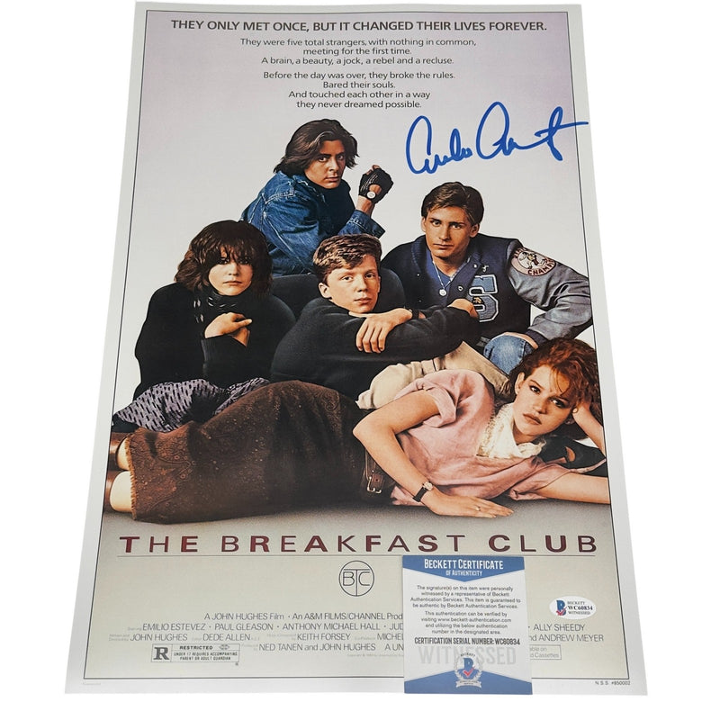 Emilio Estevez Signed 12x18 Photo The Breakfast Club Beckett Authentic Autograph