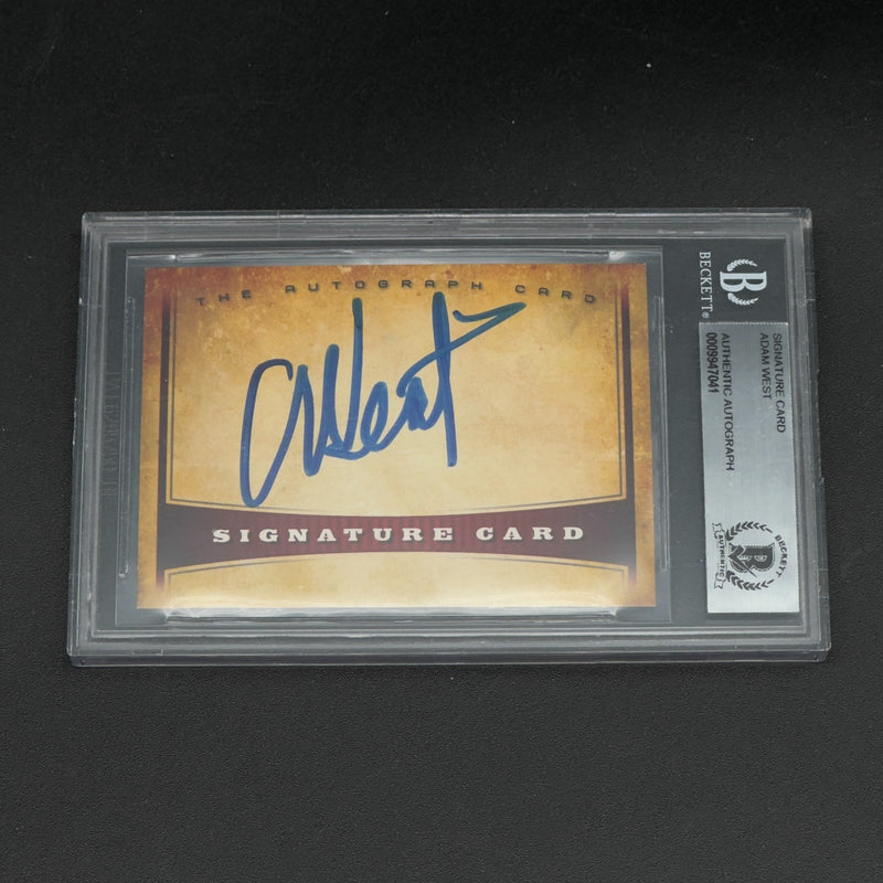 Adam West Signed Batman Signature Series Card - Beckett Slabbed Autograph