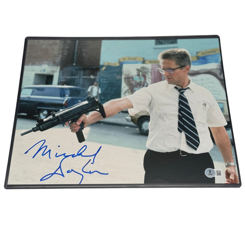 Michael Douglas Signed 11x14 Photo Falling Down Beckett Authentic Autograph