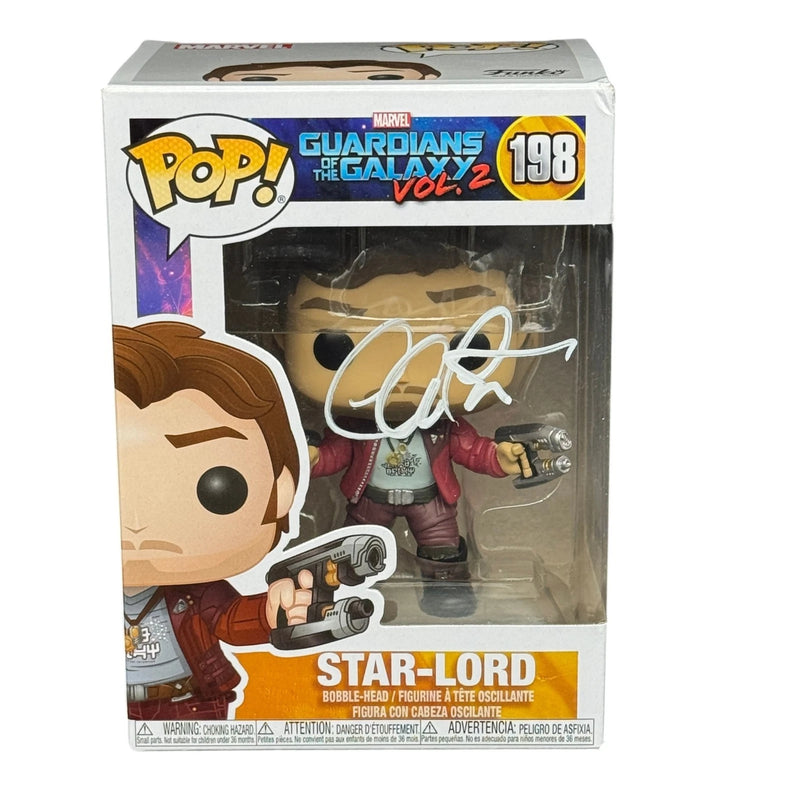 Chris Pratt Signed Marvel Star-Lord Funko Pop 198 Beckett Authentic Autograph!
