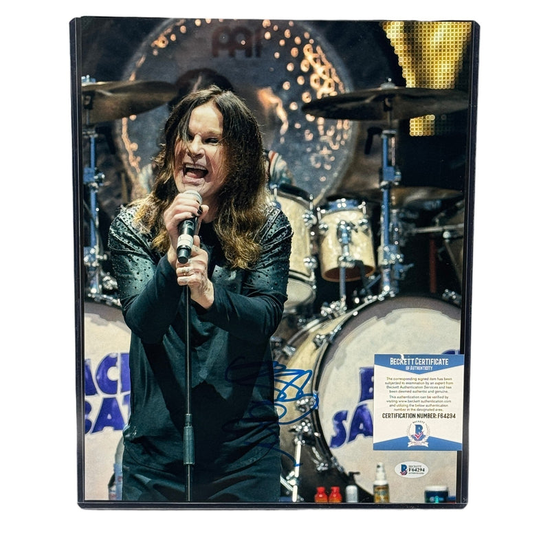 Ozzy Osbourne Signed Black Sabbath 11x14 Photo Autographed Beckett BAS Witnessed