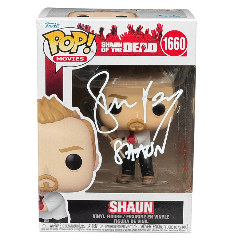Simon Pegg Signed Shaun Funko Pop! #1660 – Shaun of the Dead – Beckett Authentic