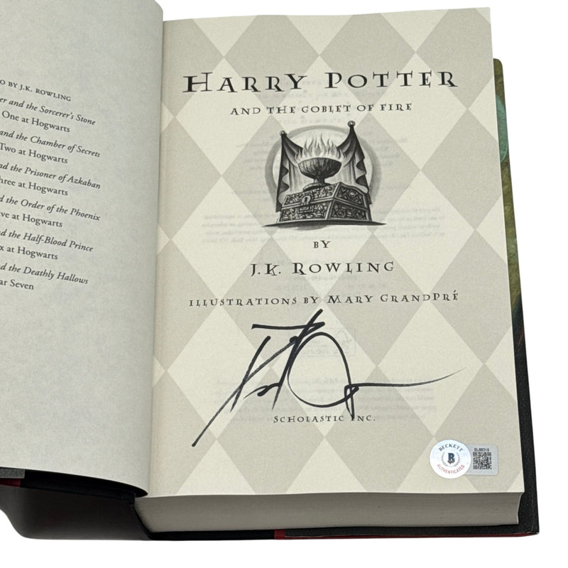Daniel Radcliffe Signed Harry Potter Goblet of Fire Book Autograph Beckett!