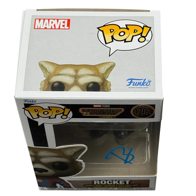 Bradley Cooper Signed Rocket Funko Pop 1202 Autograph Guardians Beckett COA