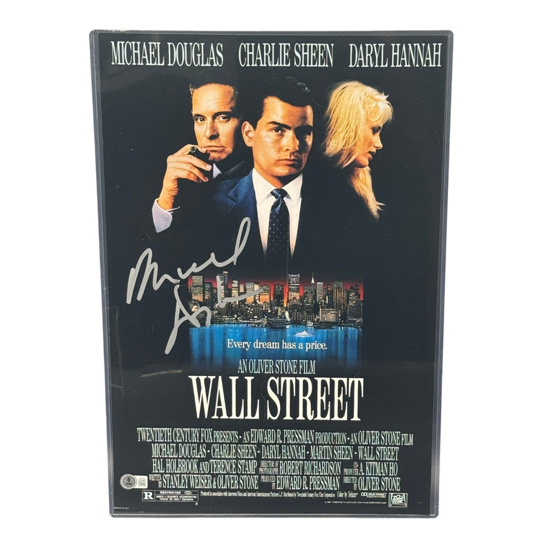 Michael Douglas Signed 12x18 Photo Wall Street Beckett Authentic Autograph!!