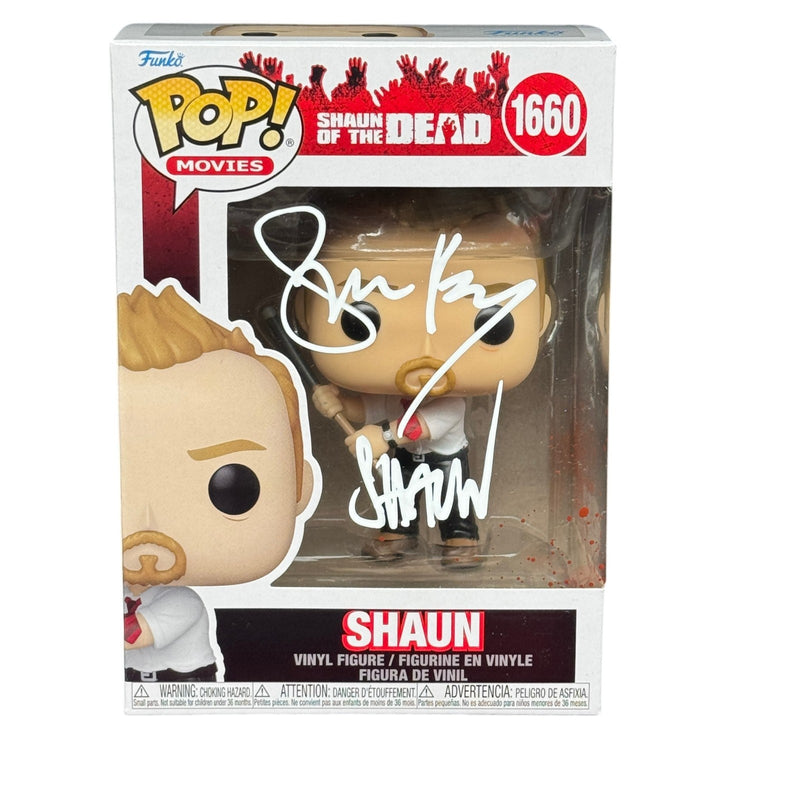 Simon Pegg Signed Shaun Funko Pop! #1660 – Shaun of the Dead – Beckett Authentic